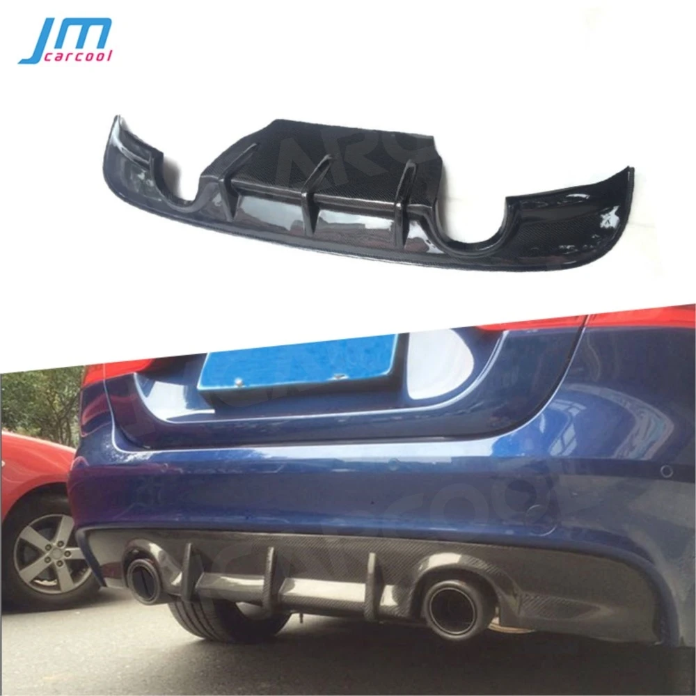 Carbon Fiber Rear Lip Diffuser Spoiler For Jaguar XE Sedan 4-Door 2015 2016 2017 Car FRP Back Bumper Lip Apron Protector