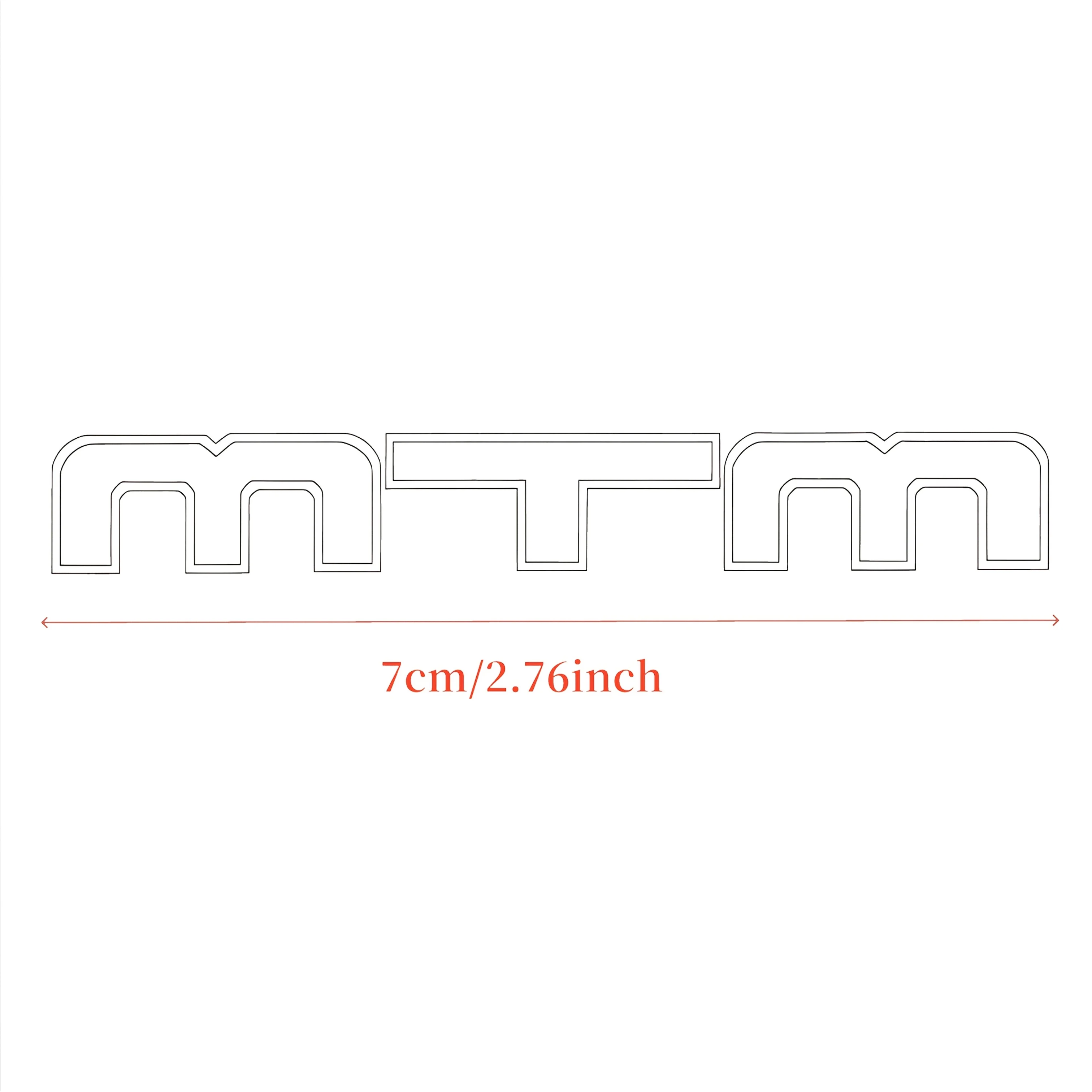 สติกเกอร์ตกแต่งรถยนต์และมอเตอร์ไซค์ 4 ชิ้น/ชุด รุ่น “MTM” ลายโลโก้สปอร์ต อุปกรณ์ตกแต่งภายนอกรถยนต์และมอเตอร์ไซค์