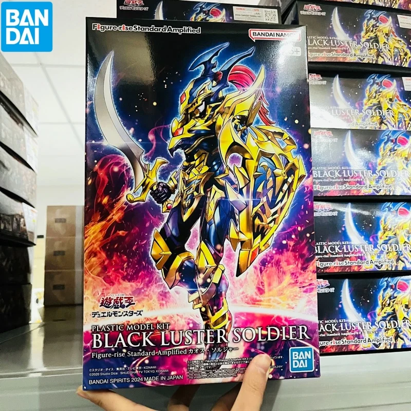 

Bandai Оригинальное аниме Yu-gi-oh! Фигурка-rise Black Luster Soldier, фигурка солдата в сборе, модель, игрушки, настольное украшение, игрушка