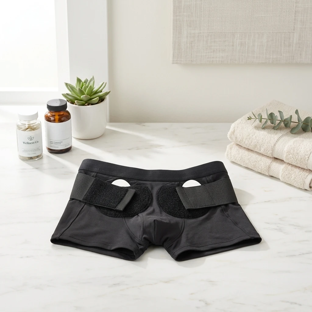 Inguinal Hernia Fixation Belt for Men Women Elderly, Adjustable Truss, 2 Removable Pads, Single/Double Side, Soft Breathable