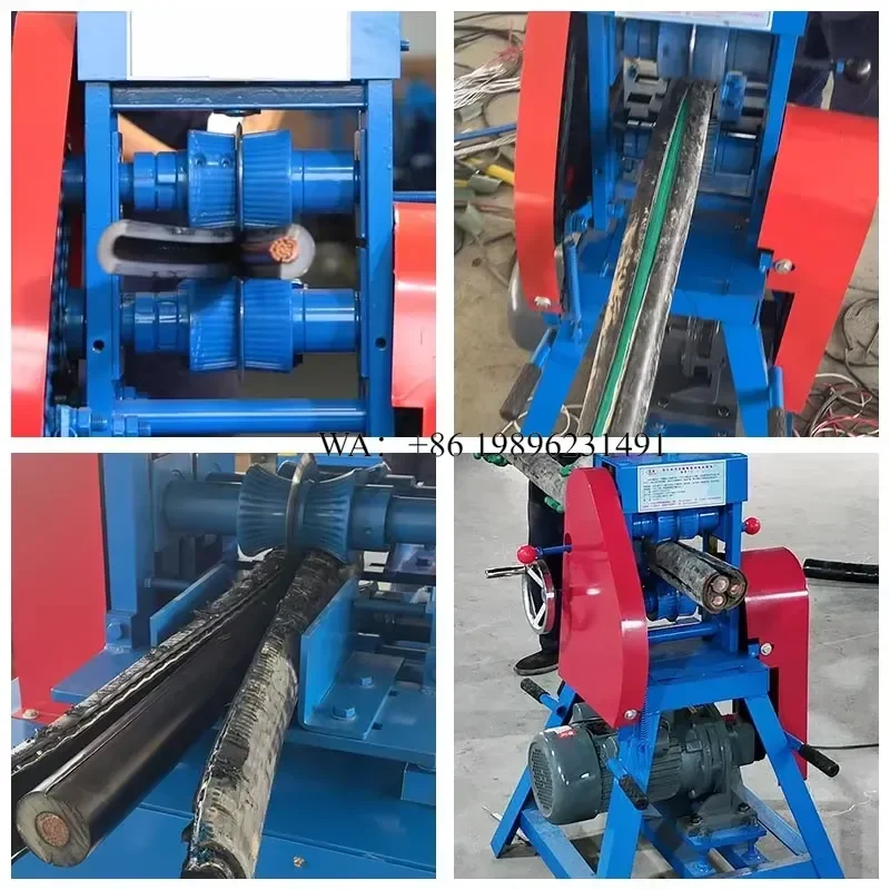 Wmwmnu CE Certified Cable Recycling Equipment Wire Stripping With Quenched Blades for High Voltage Armored Cables