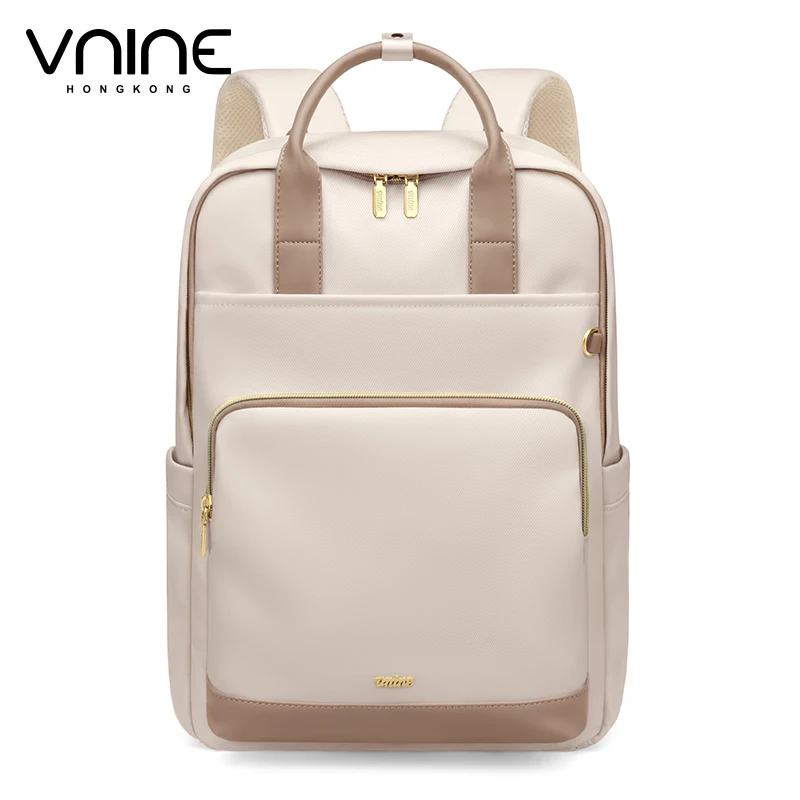 V.NINE Laptop Backpack Women Waterproof 15 6 inch Elegant Back Pack Bags Ladies Anti Theft Business Backpacks Multi Pockets 2025