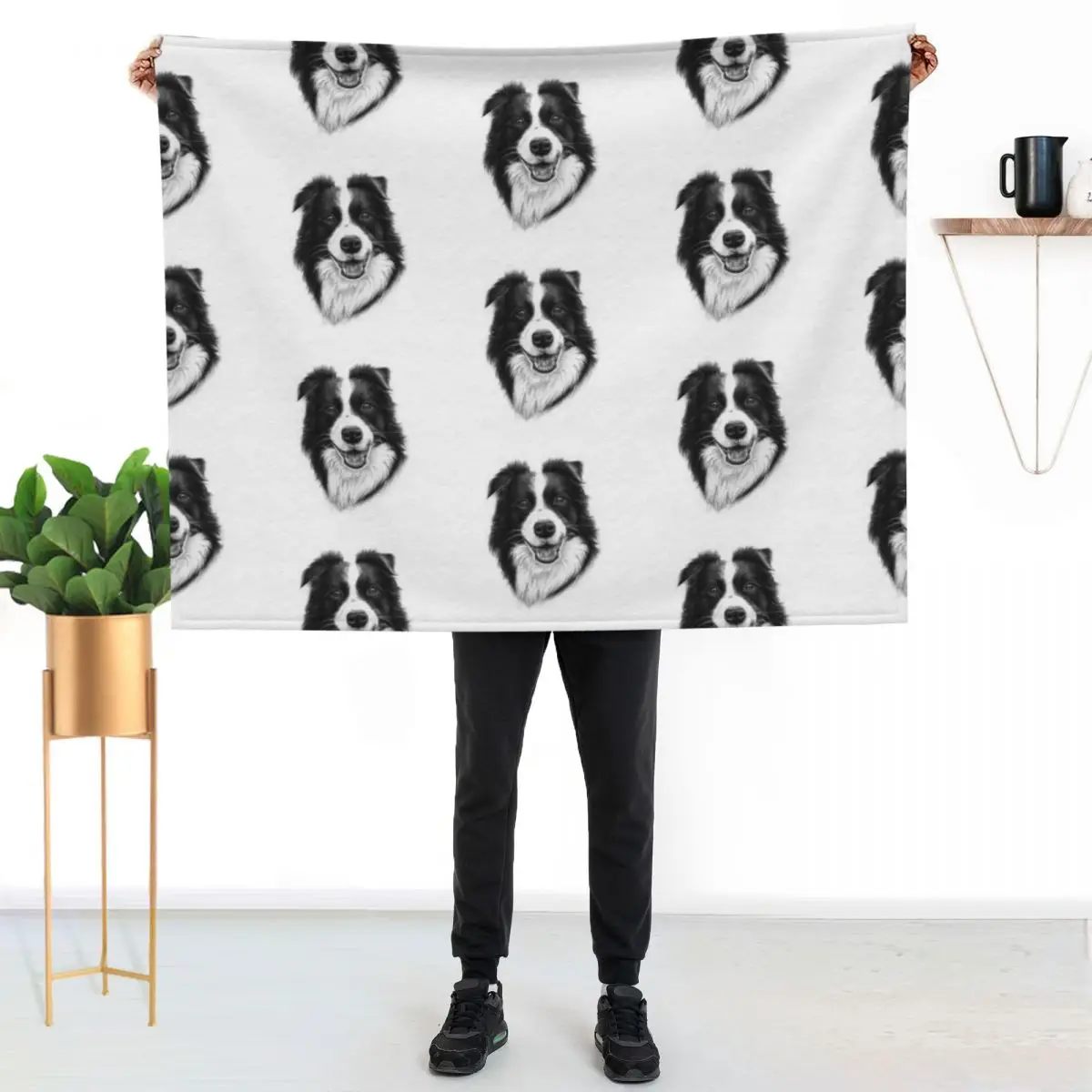 Border Collie Throw Blanket Summer Beddings Thermals For Travel Flannel Bed linens Plaid Camping Blankets