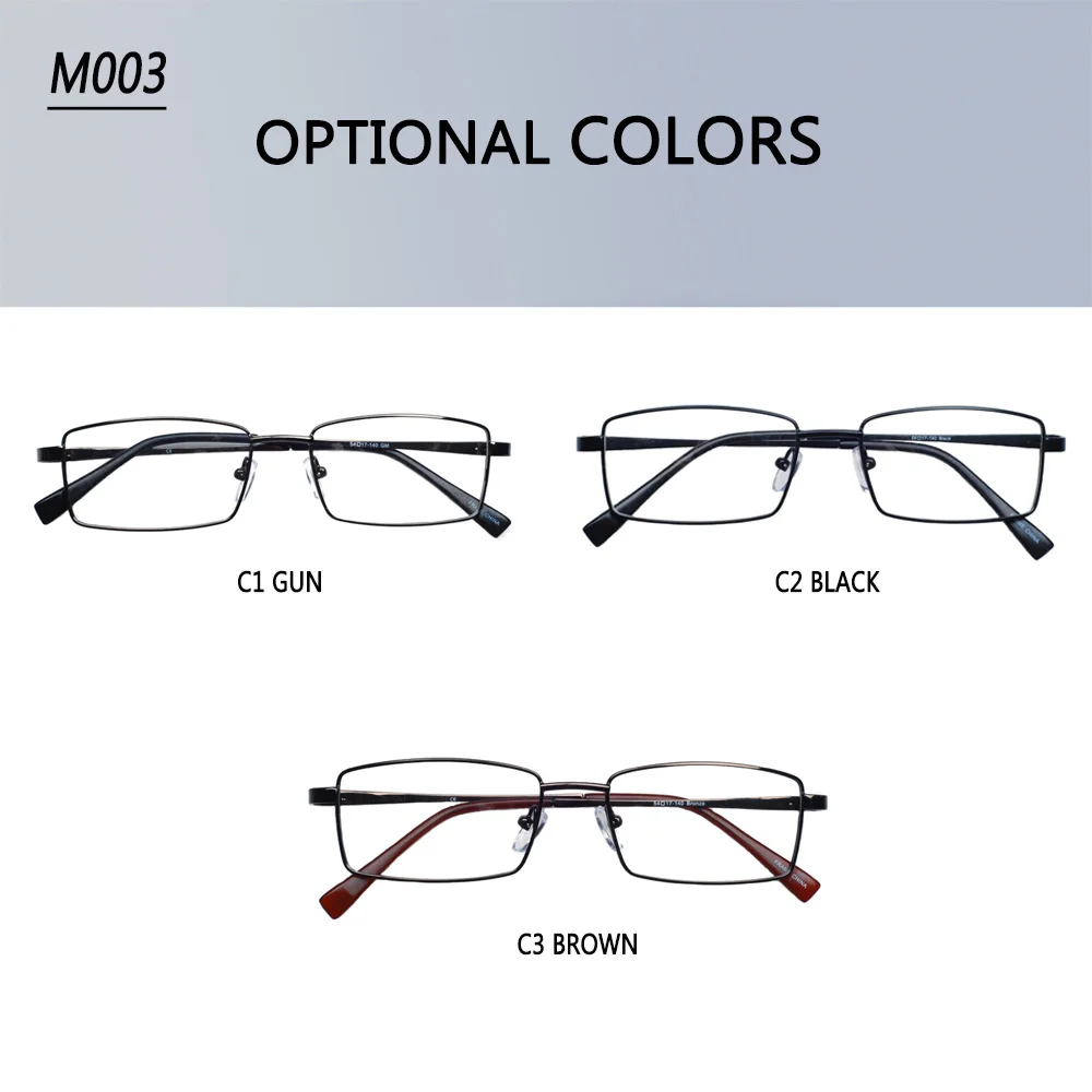 REAL Simple Design Retro Metal Optical Frame Rectangle Spectacle Frames IP Plating Eyewear