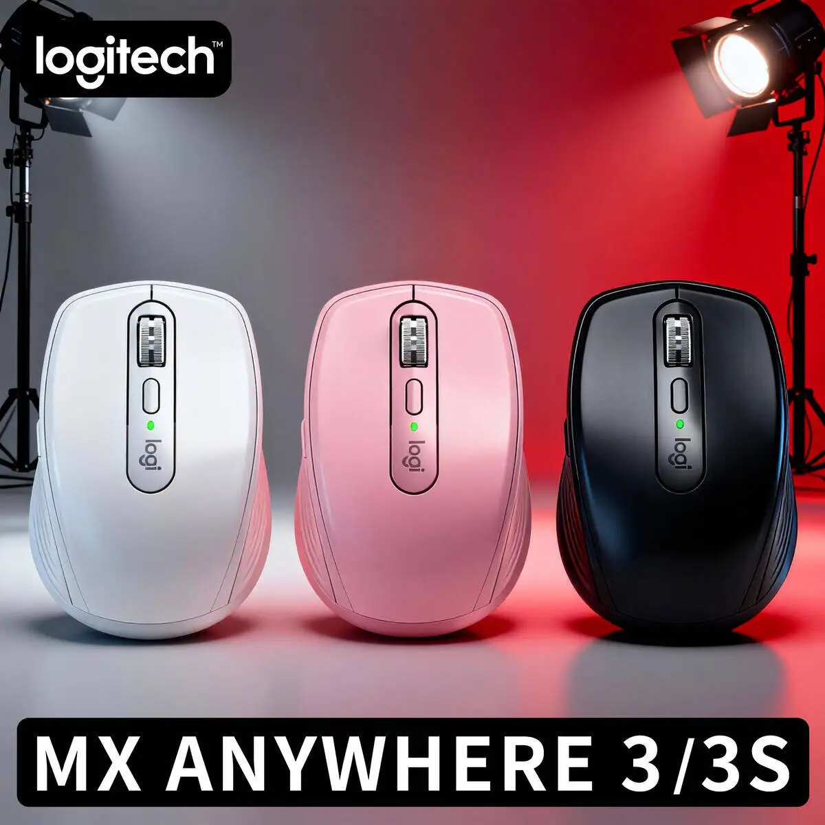 

Logitech MX Anywhere 3S Bluetooth Gaming Mouse 7 Custom Buttons Compact for Windows Mac PC Work