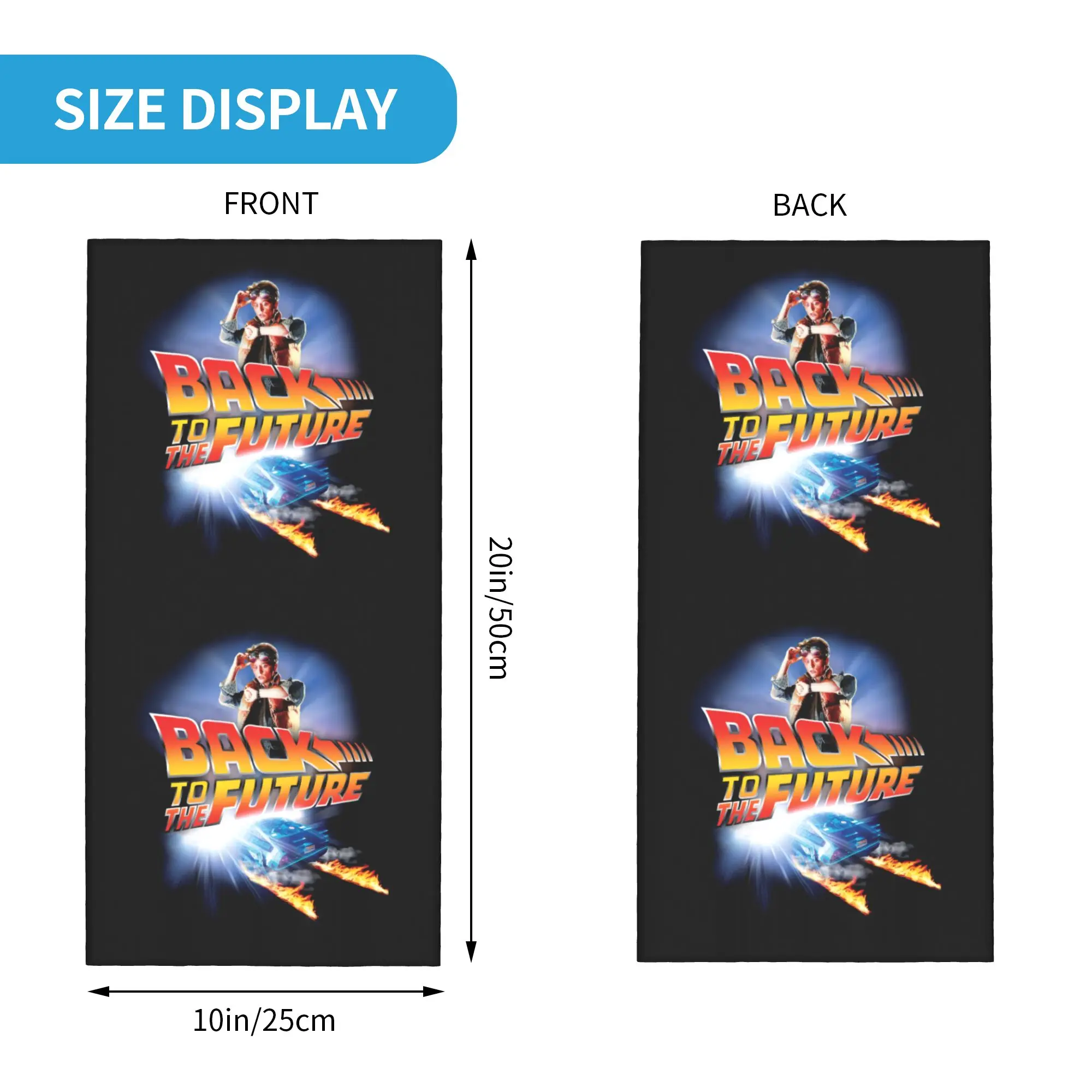 Back To The Future Bandana Neck Gaiter Hunting Women Wrap Scarf Science Fiction Comedy Tv Movie Headband Warmer Face Scarf Cover