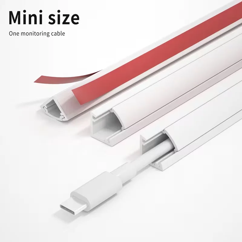 1PC Anti-extrusion Floor Cord Cover Self-Adhesive Durable Extension Wiring Duct Protector Triangle Electric Wire Slot Home Outdo