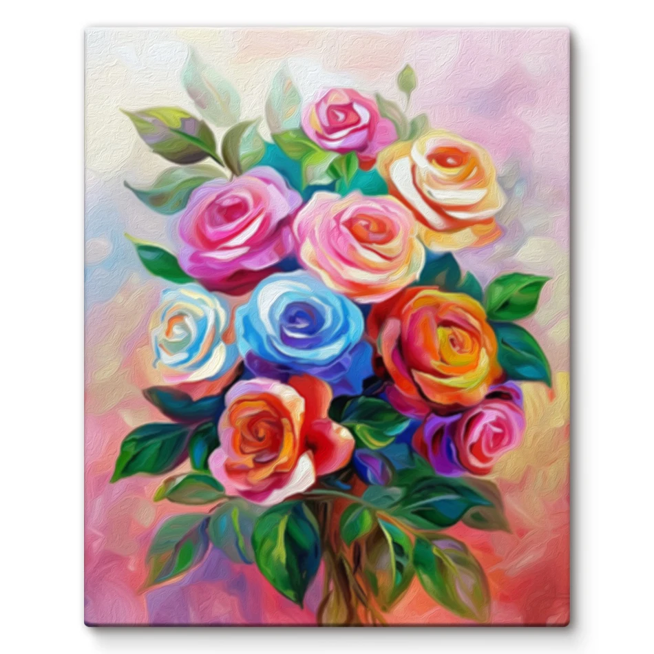 

Картина маслом по номерам «сделай сам», цветок, украшение для спальни, гостиной, живопись, наборы акриловых красок, поделки своими руками, оригинальные подарки, рамка