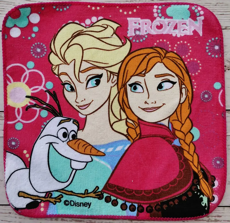 Disney Frozen Towel Elsa Olaf Children\'s Small Square Towel Made of Cotton for Children To Wipe Their Mouths and Hands Towel