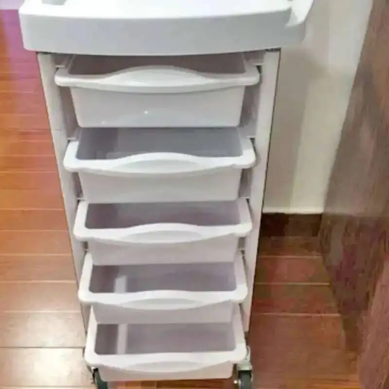 

Salon Reception Wheels Trolley Cosmetic Tattoo Storage Hotel Salon Trolley Lash Carrello Attrezzi Commercial Furniture RR50ST