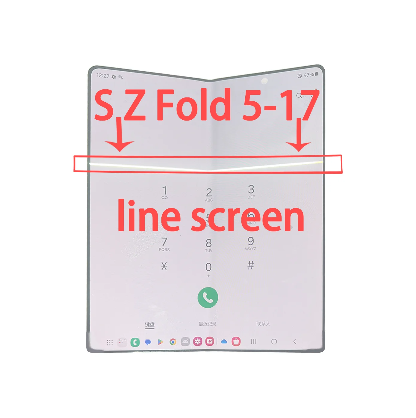 .6'' Super AMOLED Z Fold 5 5G Defected LCD Screen For Samsung Z Fold5 F946 F946B F946N F946W LCD Display Touch Screen Digitizer