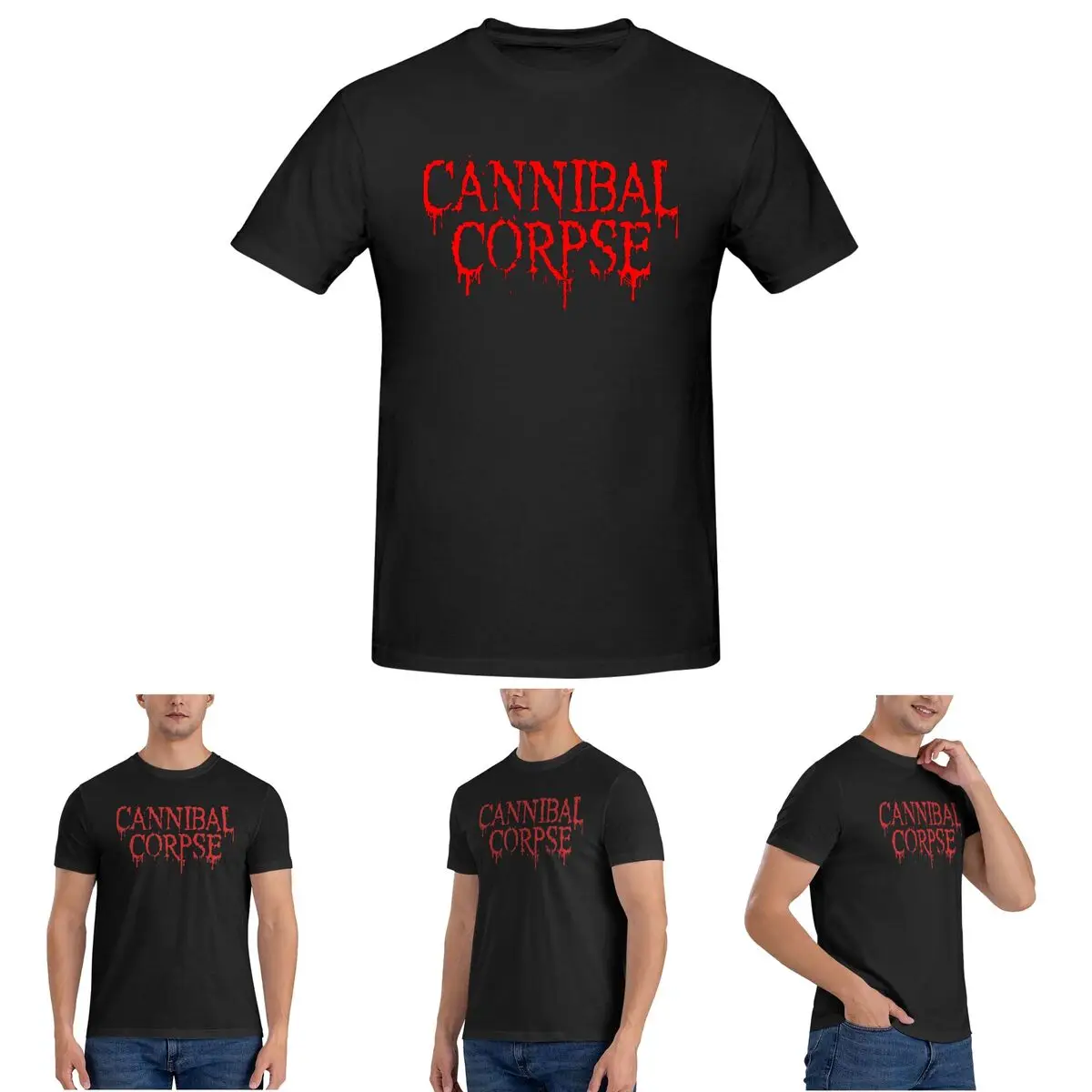 

Cannibal Corpse Death Metal Band T-Shirt for Men Cotton Oversized T Shirts Men's Short Sleeve Crew Neck Summer Clothes Tops