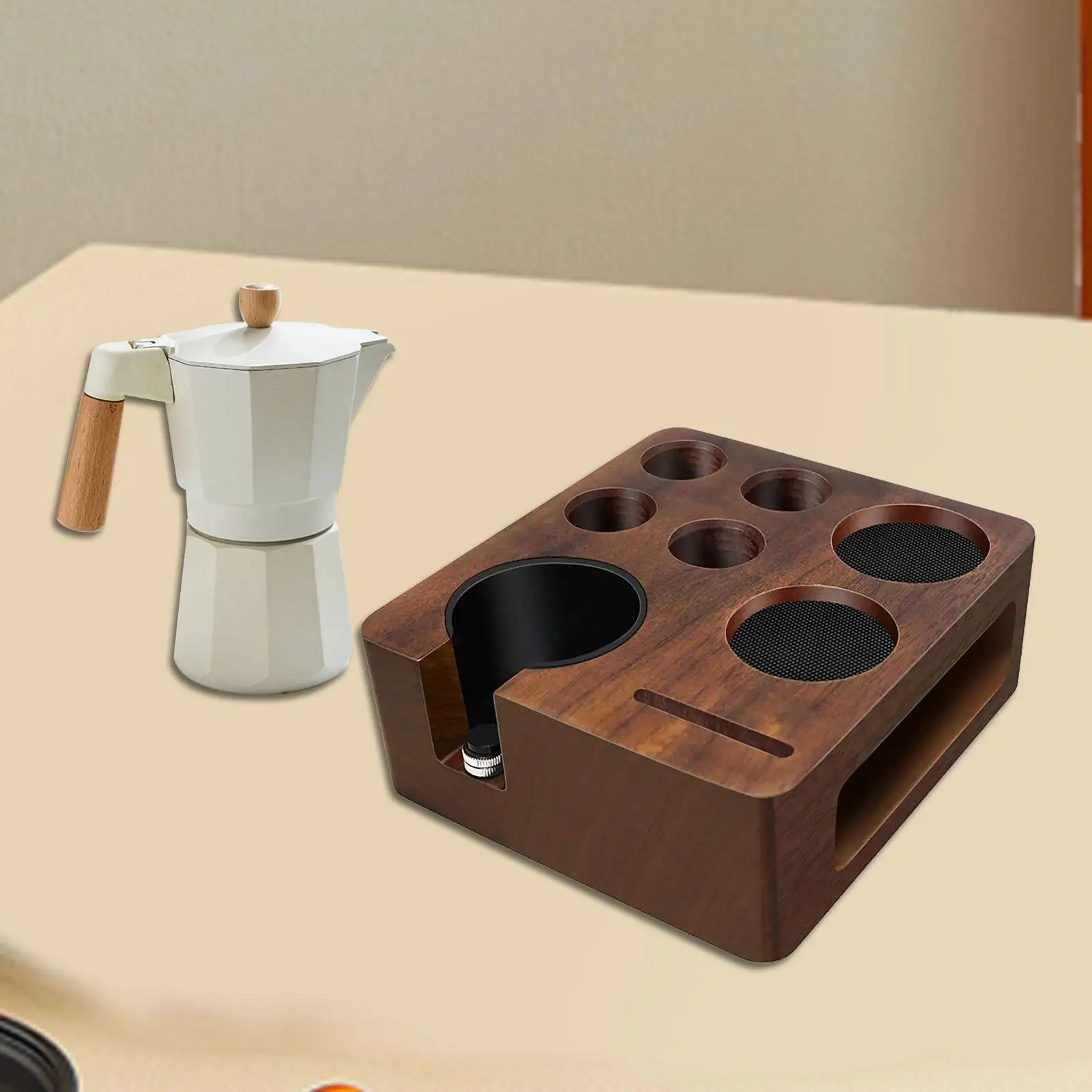 

Espresso Tamping Station Coffee Station Organizer 51/54/58mm Multifunctional Coffee Tamper Holder Espresso Organizer for Shop