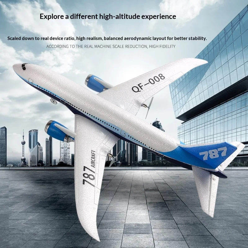 

Boeing 787 Rc Airplane Three Channel Fixed Wing Epp Foam Glider Civil Airliner 24g Gyro Remote Control Model Aircraft