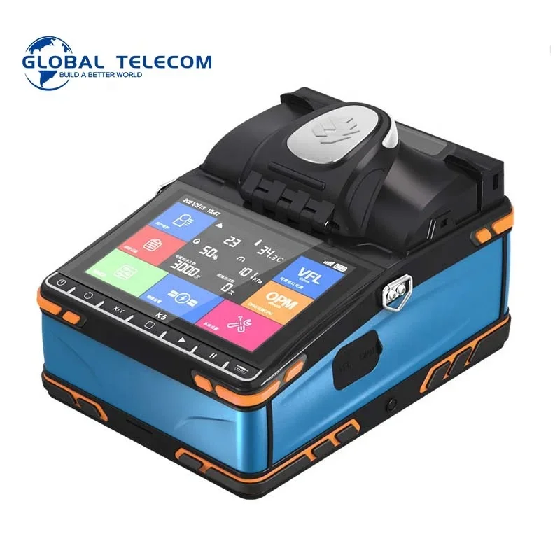 Factory supply fiber optic fusion splicer K5 core alignment with 6 mortors opm vfl touch screen fusion splicer