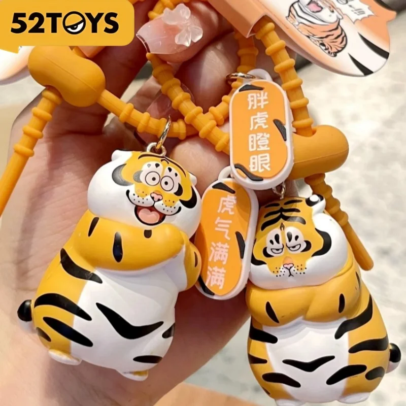 52toys Not Fat Tiger Serie Exquisiter Schlüsselanhänger Ornament Puppe Auto Hängende Dekoration Display Sammlerstück Geschenk Actionfigur