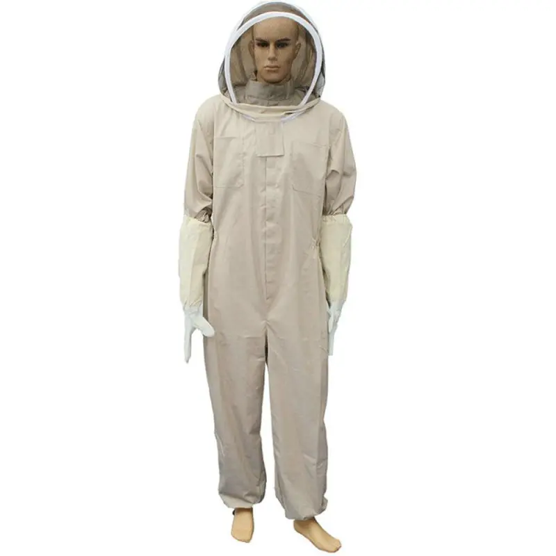 1Set Professional Ventilated Full Body Beekeeping Bee Keeping Suit with Gloves