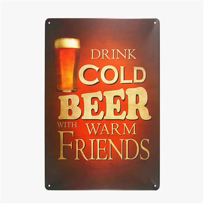 

Drink Beer Free Beer Vintage Tin Signs Retro Advertising Metal Plate House Cafe Bar Rustic Club Shop Wall Poster Home Decor