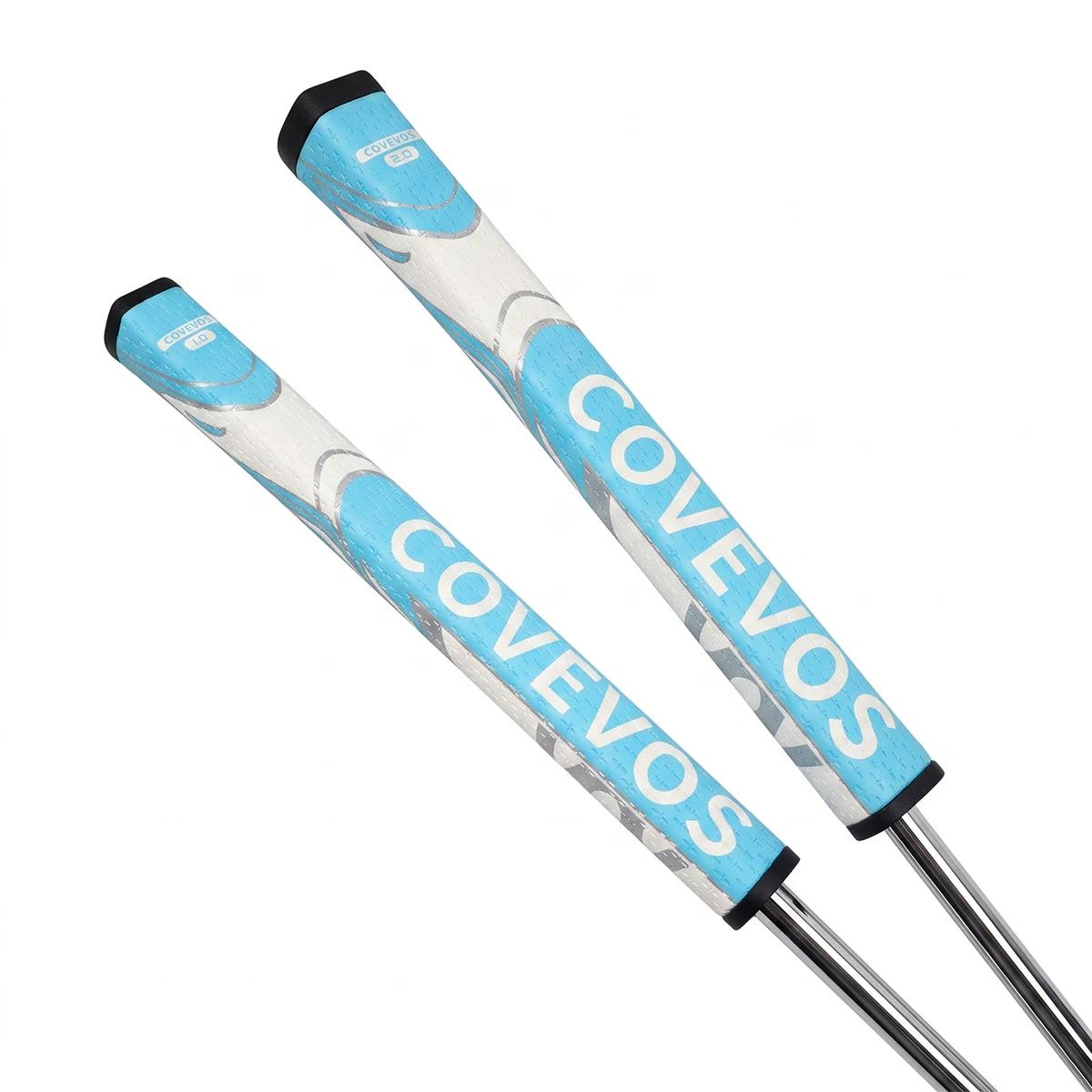 Golf Putter Grip Pu Soft Anti-Sweat Club Replacement Grip, Blue and White Wave Texture Anti-Slip Shock-Absorbing Putter Handle, Suitable for Male and Female Beginners and Professional Golfers