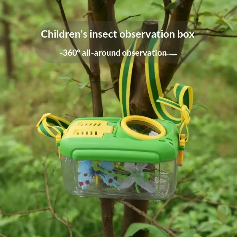 Outdoor Exploration Magnifying Glass Handheld Children'S  Observation Box Butterfly Net Capture Tool Observation Jar Toy