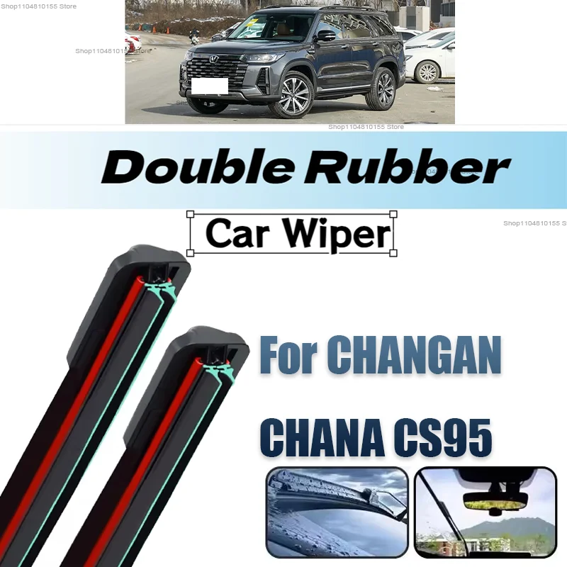 

3PCS Car Wiper for Changan Chana CS95 2017-2023 Front Rear Windshield