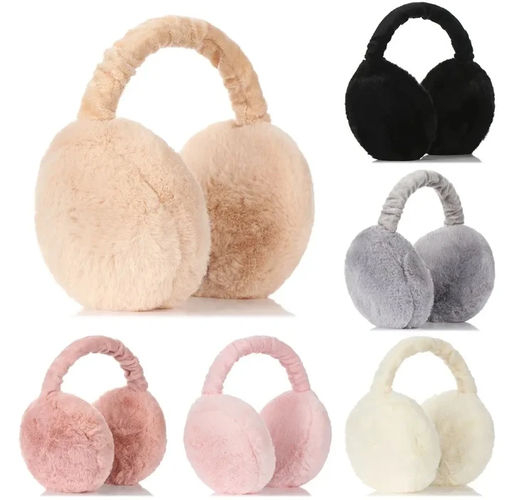 

Fashion Autumn Winter Earmuffs Women Men Ear Warmer Plush Solid Color Adjustable Ear Muffs Earflap