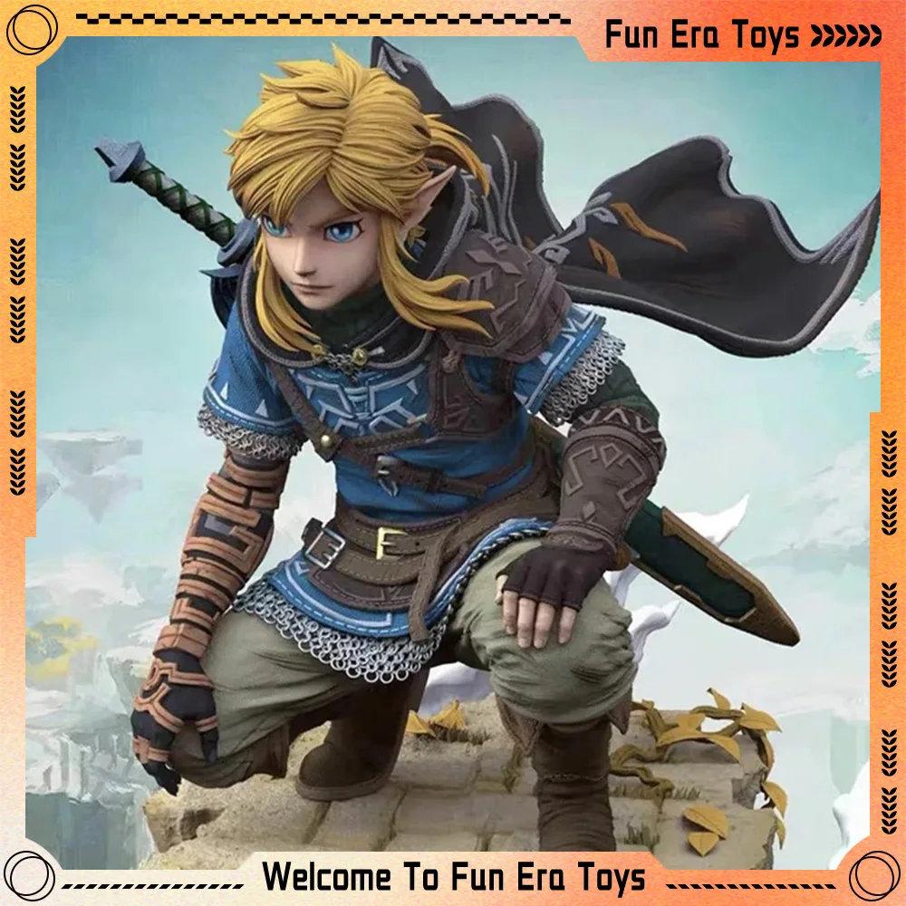 In Stock 38cm The Legend of Zelda Game Figures Link Figurine Gk PVC Statue Collectible Custom Model Desktop Ornament Toys Gifts