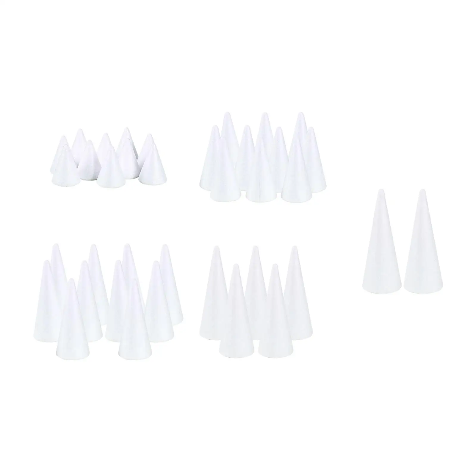 White Cone Shape Foam DIY Craft Material Party Supply Accessories Decoration