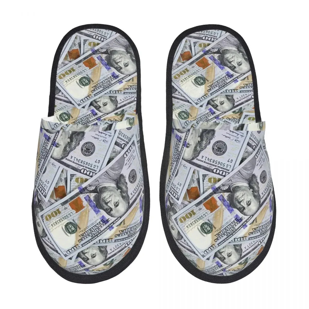 Fur Slipper For Women Men Fashion Fluffy Winter Warm Slippers Hundred Dollar Bill House Shoes image 3