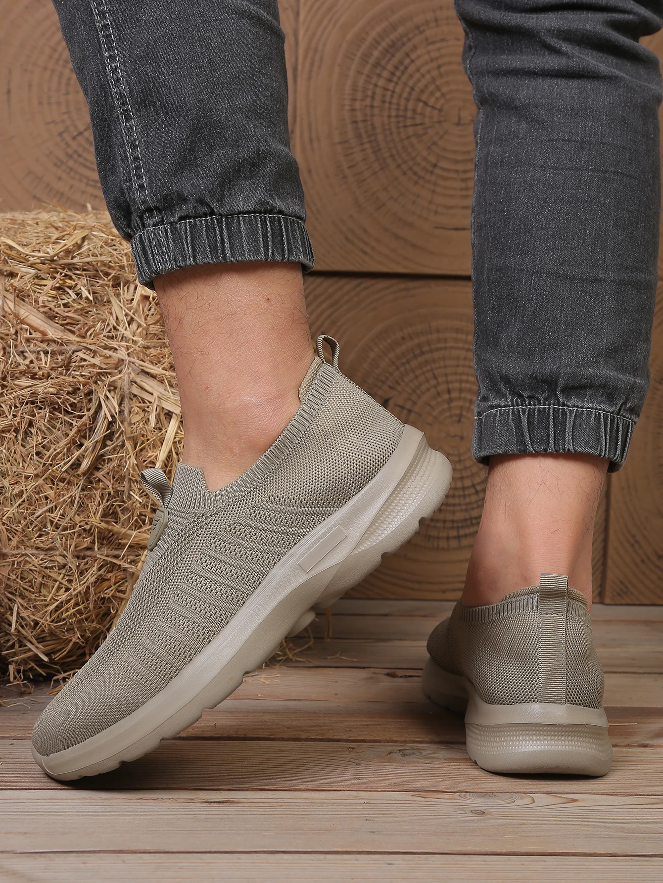 Herren Leichte Wanderschuhe Atmungsaktives Mesh-Obermaterial Gepolsterte Sohle Bequeme Freizeitschuhe für Männer – Detail 9