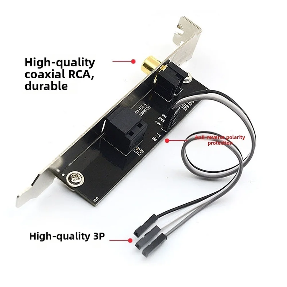 بطاقة إخراج الصوت الرقمية المحورية البصرية SPDIF مع واجهة مطلية بالذهب لملحقات أداة قياس الاختبار