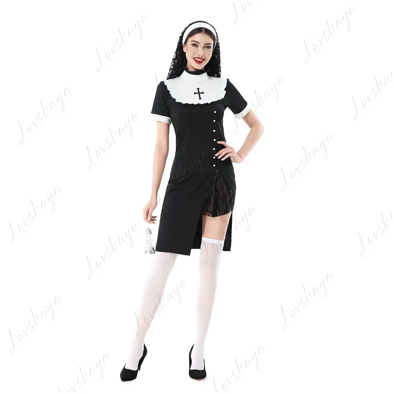 

New Costume Sexy Dress Nun Clothing Cross Carnival Clothing