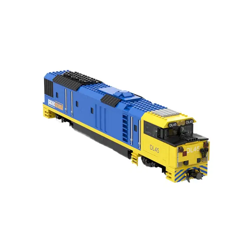 MOC 8 Wide DL Class Diesel Locomotive Train Building Blocks Motorised Heavy Freight Cargo Railway Vehicle Bricks Adult Gift