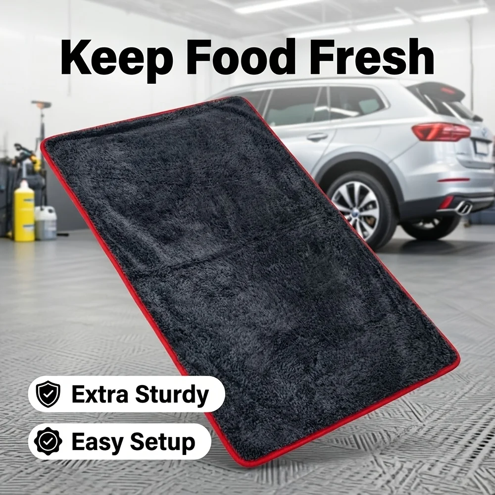 1 PCS XXL Extra Large Microfiber Car Drying Towel - Water Absorption Designed Suitable for Cars Trucks - Gray Fine Plush Cloth