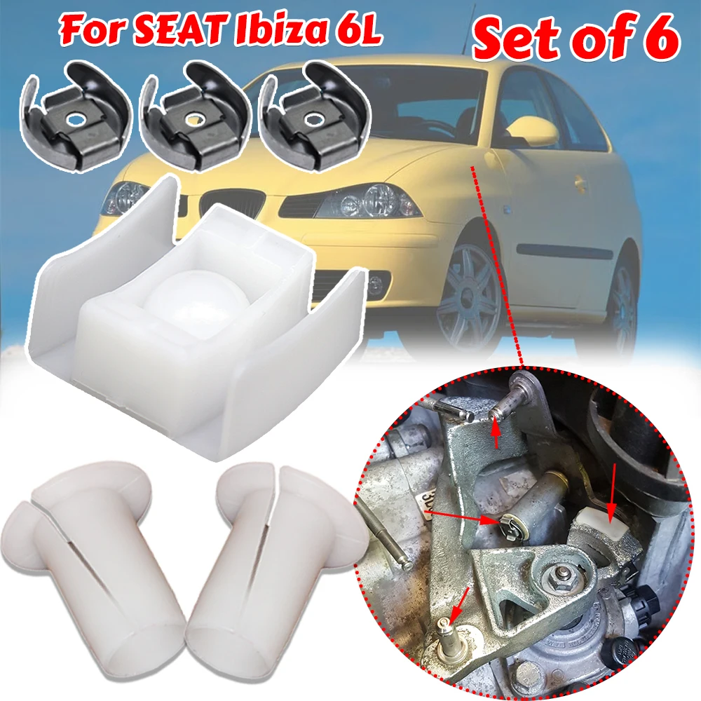 

For SEAT Ibiza 6L Car Gear Selector Wiring Lock Washer Shift Relay Lever Slide Shoe Bushing Bearing Kit 2002 2003 2004 2006-2009
