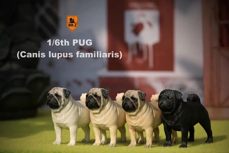 

Silver Apricot Brand Direct Pug Dog Model, Pug Dog Simulation Animal Home Car Desktop Display Model Figurine