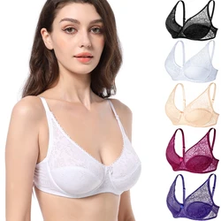 Bras For Women Underwire BH Tops Perspective Bra Female Underwear Plus Size Sexy Lingerie Lace Brassiere