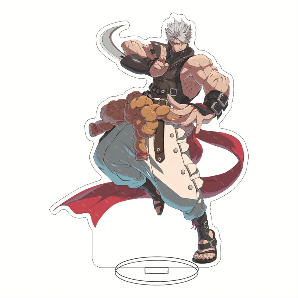 15cm Guilty Gear Anime Figure Bridget Baiken Faust Acrylic Standing Sign Happy Chaos Character Model Desk Decor Keychain Gift