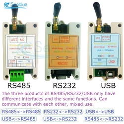 RS485 RS232 USB Wireless Transceiver 20DBM 433mhz 868mhz Transmitter and Receiver VHF/UHF Radio Modem DC 4.8V-9V