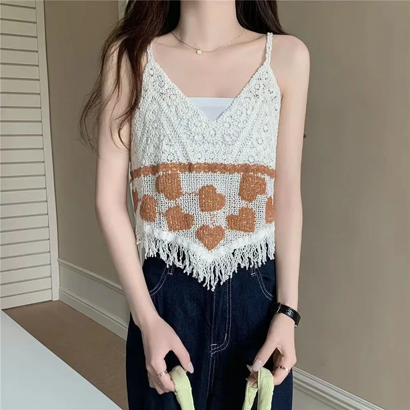 Noioso Miele Moda Chic Nappa Maglia Crop Top Estate Amore Design Senso Canotta Nicchia da donna Indossa Breve Spice Girl Top Wome