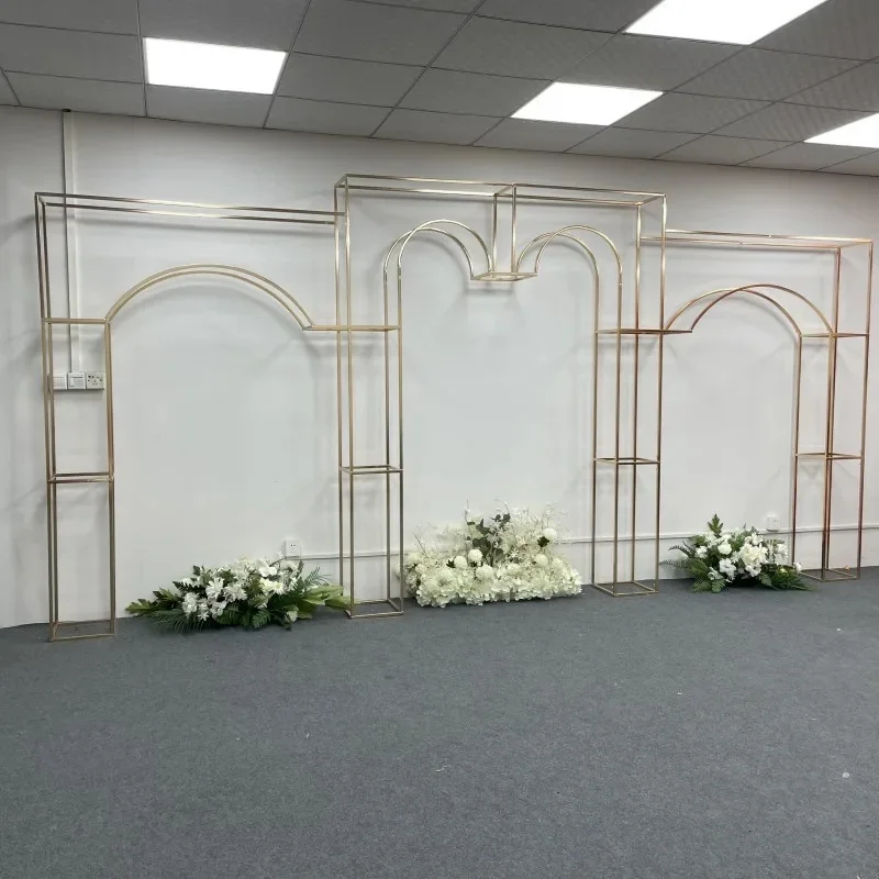 Metal Wedding Arch Stand,Heavy-Duty Outdoor Rustproof Frame for Christmas Party Entry, Balloon & Floral Backdrop Decor