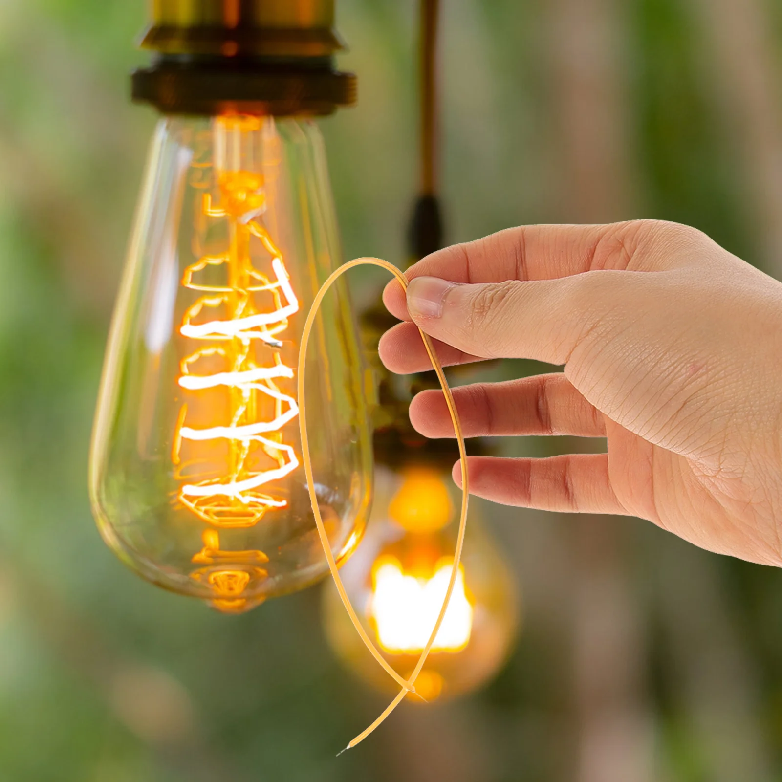 2 قطعة خيوط LED مرنة ضوء لمبة جزء إصلاح لينة نمط خمر لغرفة النوم غرفة المعيشة إضاءة الغلاف الجوي الدافئ #1