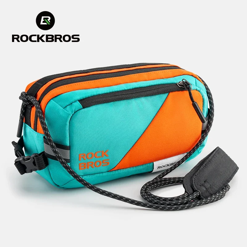 ROCKBROS 2.5L Handlebar Bag Bicycle Bag Portable Pannier Multi-purpose Large Capacity Backpack Shoulder Messenger Crossbody Bags