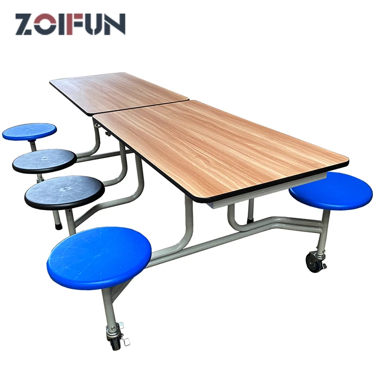 

Manufacturers 30 Year Warranty 12 Seat Dining Folding Table School Cafeteria Furniture