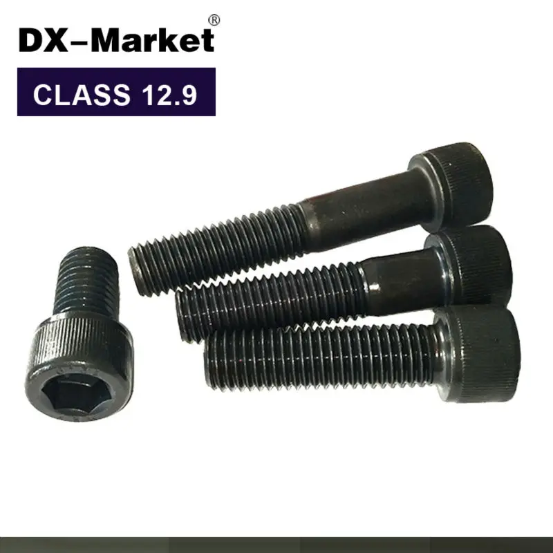 M12 Hex Socket Bolt DIN912 Metric Thread Alloy Steel Screw 16mm-580mm ,A001