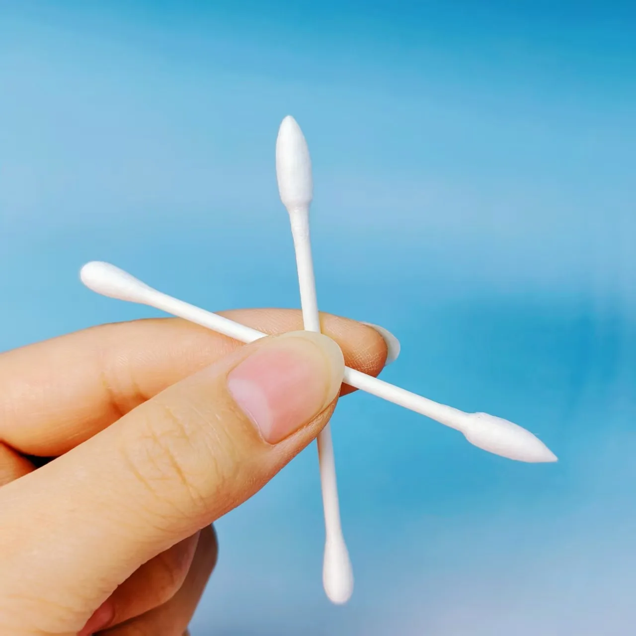 300PCS/500PCS 중추절 테마 면봉, 뾰족한 둥근 성인용 면봉, 휴일 선물용 면봉