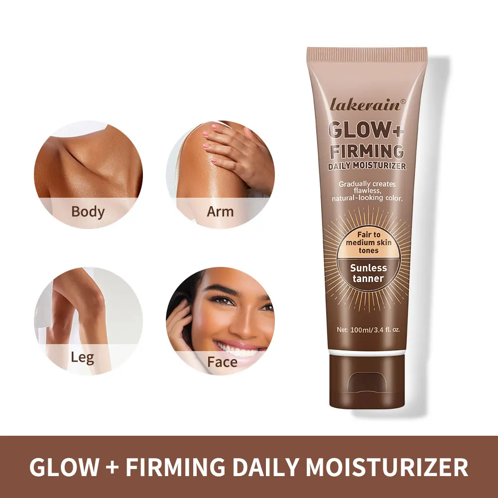 Tanning Cream Face Body Long Lasting Bronzer Skin Tanner Suntan Protect Radiation Nourishing Natural Self-Tanning Lotion