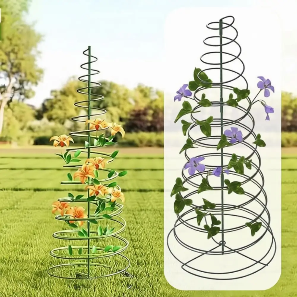 Adjustable Spiral Climbing Trellis Iron Plant Support Rack For Potted Flowers Vegetables Vines Garden Growth Tool