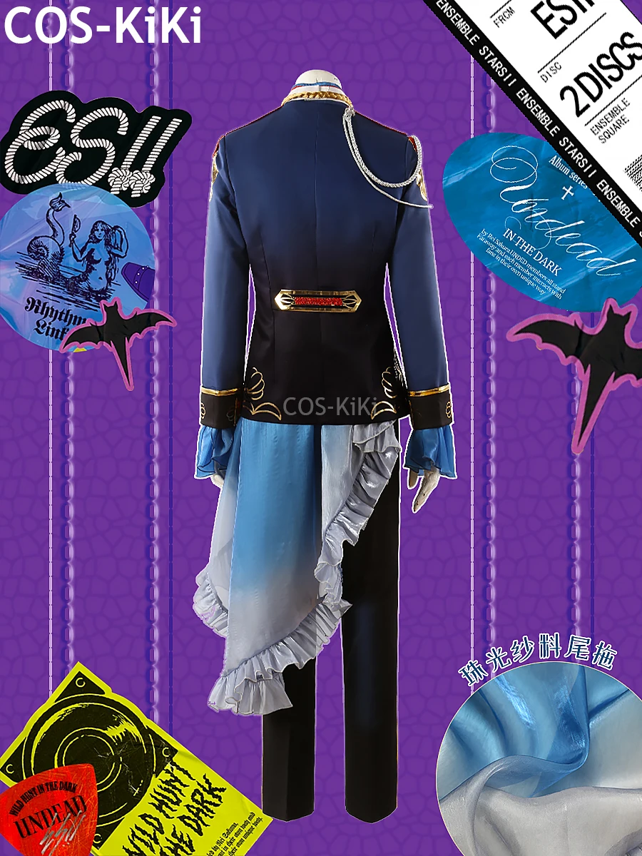 COS-KiKi Ensemble Stars UNDEAD Trip Album Cover Sakuma Rei/Hakaze Kaoru/Ogami Koga/Otogari Adonis Game Suit Cosplay Costume