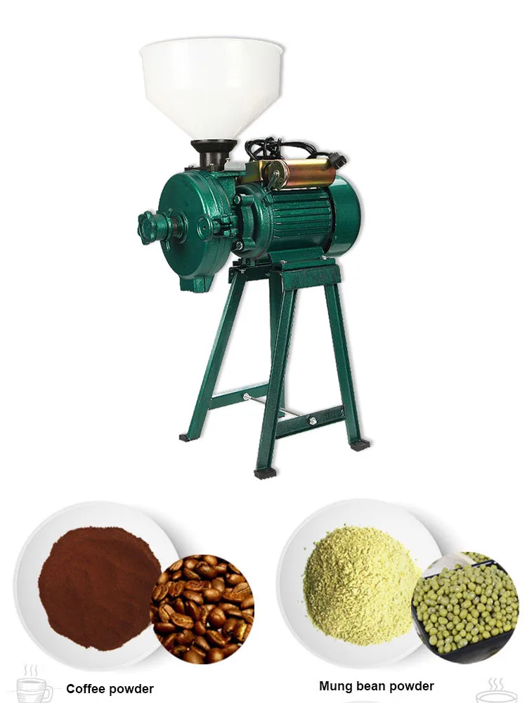 CarrieLin Professional Wet Dry Grain Grinder Machine Commercial Electric Ultra-Fine Rice, Corn, Wheat, Feed Grinding Mill